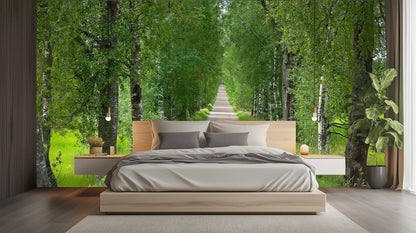 Contemporary Green wallpaper for Bedroom
