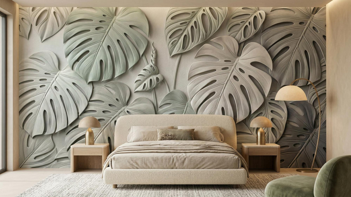 Contemporary Green wallpaper for Bedroom