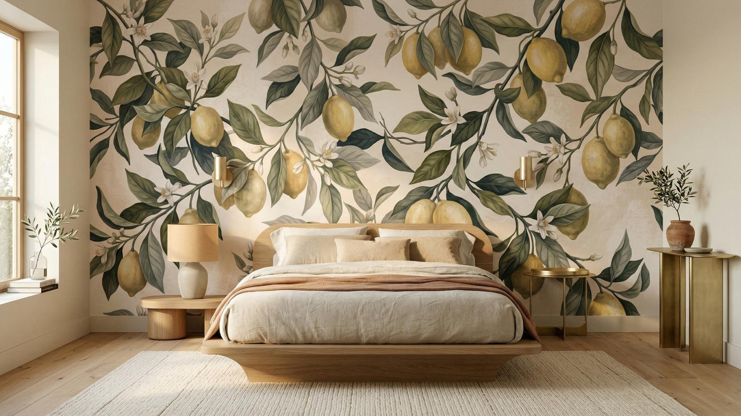 Contemporary Green wallpaper for Bedroom