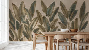 Contemporary Green wallpaper for Dining Room