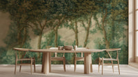 Contemporary Green wallpaper for Dining Room