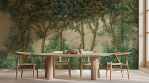 Contemporary Green wallpaper for Dining Room