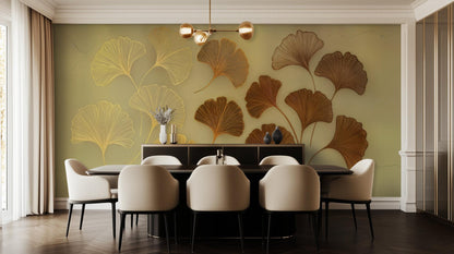 Contemporary Green wallpaper for Dining Room
