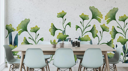 Contemporary Green wallpaper for Dining Room