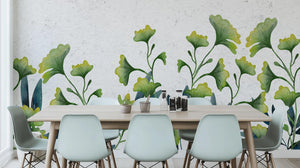 Contemporary Green wallpaper for Dining Room