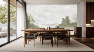 Contemporary Green wallpaper for Dining Room