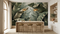 Contemporary Green wallpaper for Kitchen