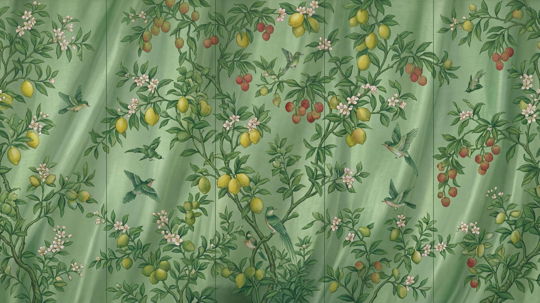Lush Citrus Blossom Wallpaper