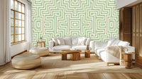 Contemporary Green wallpaper for Living Room