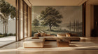 Contemporary Green wallpaper for Living Room