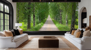 Contemporary Green wallpaper for Living Room