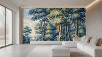 Contemporary Green wallpaper for Living Room