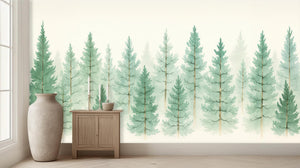 Contemporary Green wallpaper for Living Room