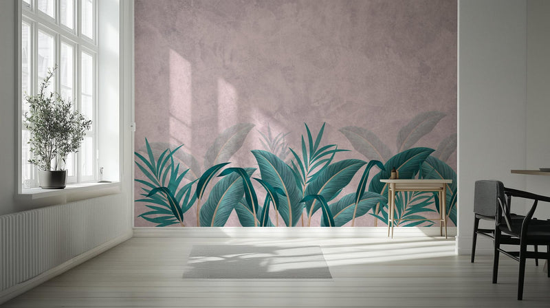 Contemporary Green wallpaper for Living Room