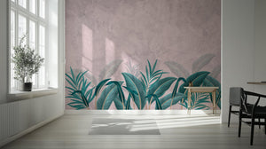Contemporary Green wallpaper for Living Room