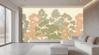 Contemporary Green wallpaper for Living Room