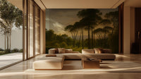 Contemporary Green wallpaper for Living Room