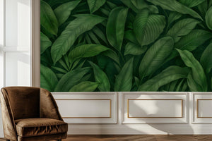 Contemporary Green wallpaper for Living Room