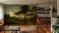 Contemporary Green wallpaper for Living Room