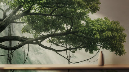 Contemporary Green wallpaper for Living Room