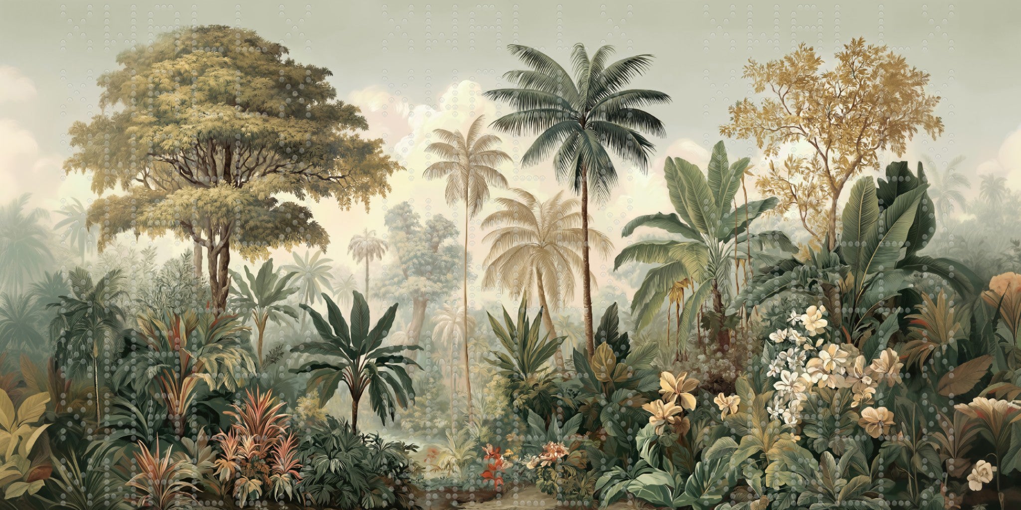 Lush Tropical Paradise Wallpaper
