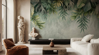 Contemporary Green wallpaper for Living Room