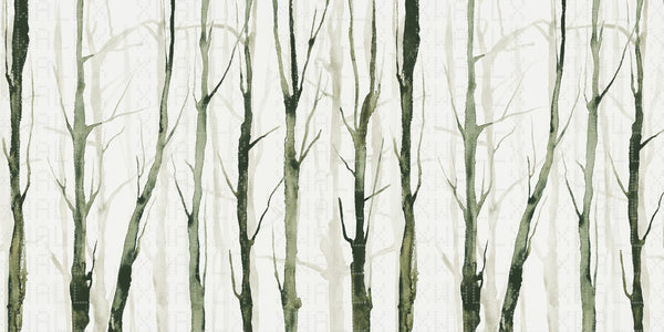 Elegant Green Forest Stripes Wallpaper - Sample