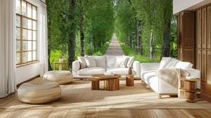 Contemporary Green wallpaper for Living Room