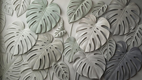 Dokulu Monstera Yaprağı Duvar kağıdı - Sample