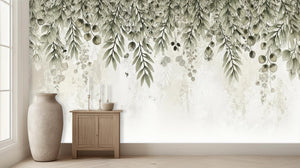Contemporary Green wallpaper for Living Room
