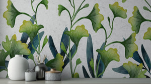 Contemporary Green wallpaper for Living Room