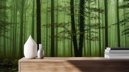 Contemporary Green wallpaper for Living Room