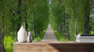 Contemporary Green wallpaper for Living Room