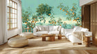 Contemporary Green wallpaper for Living Room