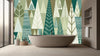 Geometric Forest Pattern Wallpaper