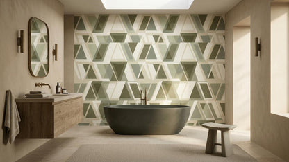 Modern Green wallpaper for Bathroom