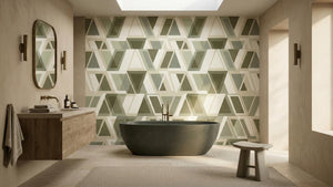 Modern Green wallpaper for Bathroom