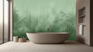 Modern Green wallpaper for Bathroom