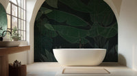 Banyo için Modern Yeşil duvar kağıdı