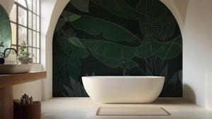 Modern Green wallpaper for Bathroom