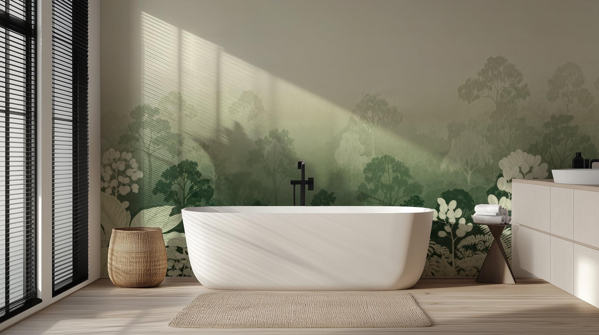 Modern Green wallpaper for Bathroom