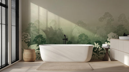 Modern Green wallpaper for Bathroom