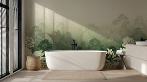 Modern Green wallpaper for Bathroom