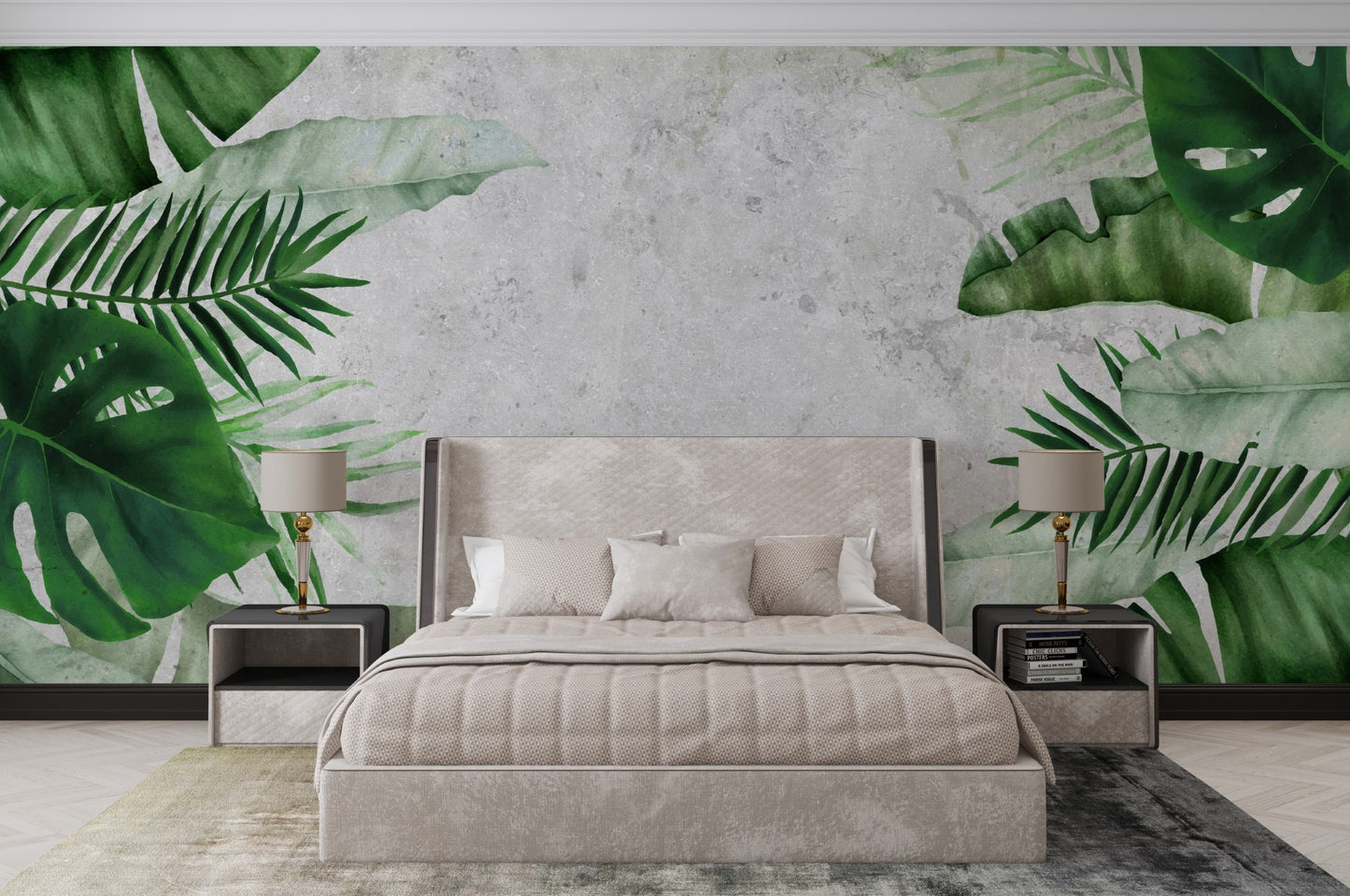 Modern Green wallpaper for Bedroom