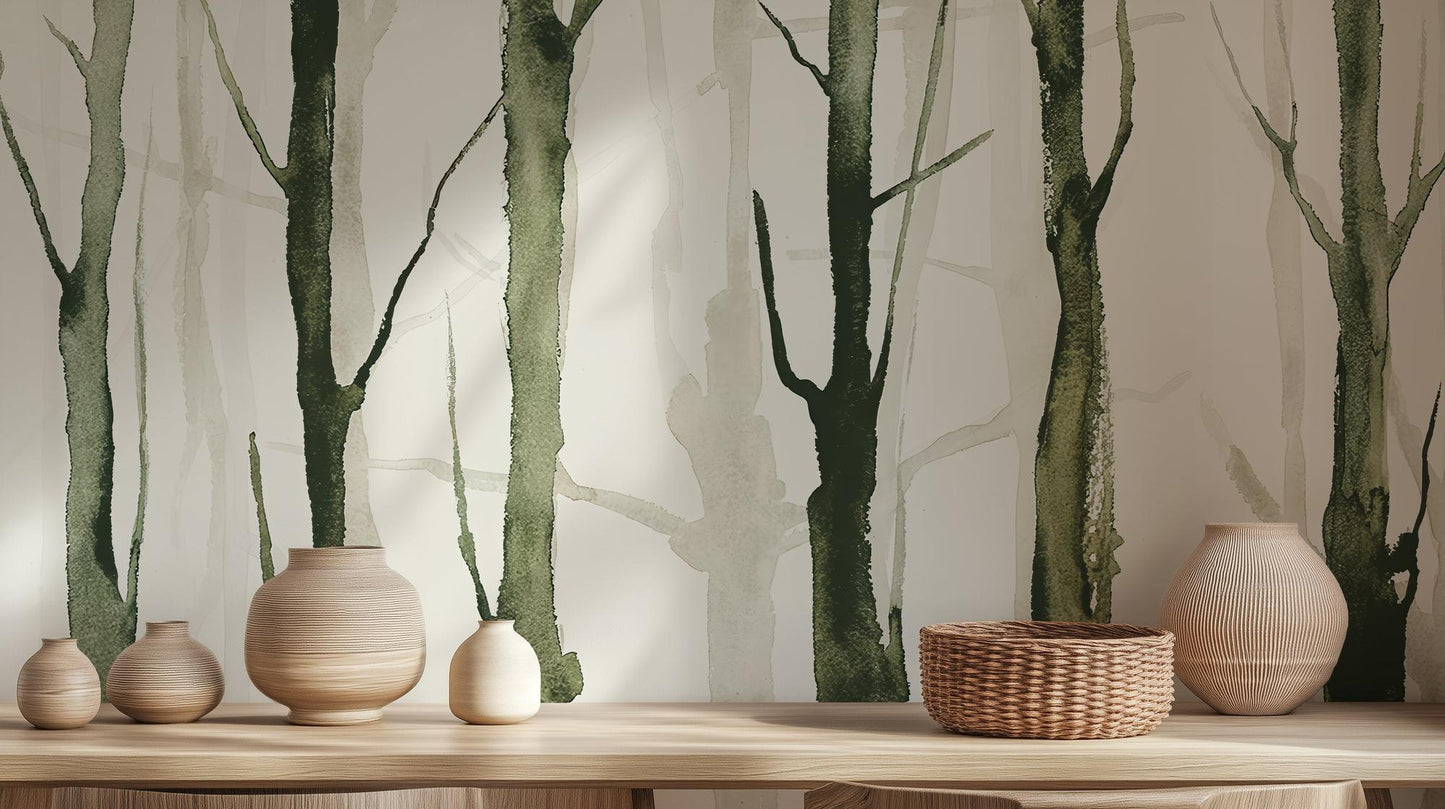 Modern Green wallpaper for Bedroom