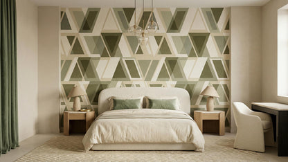 Modern Green wallpaper for Bedroom
