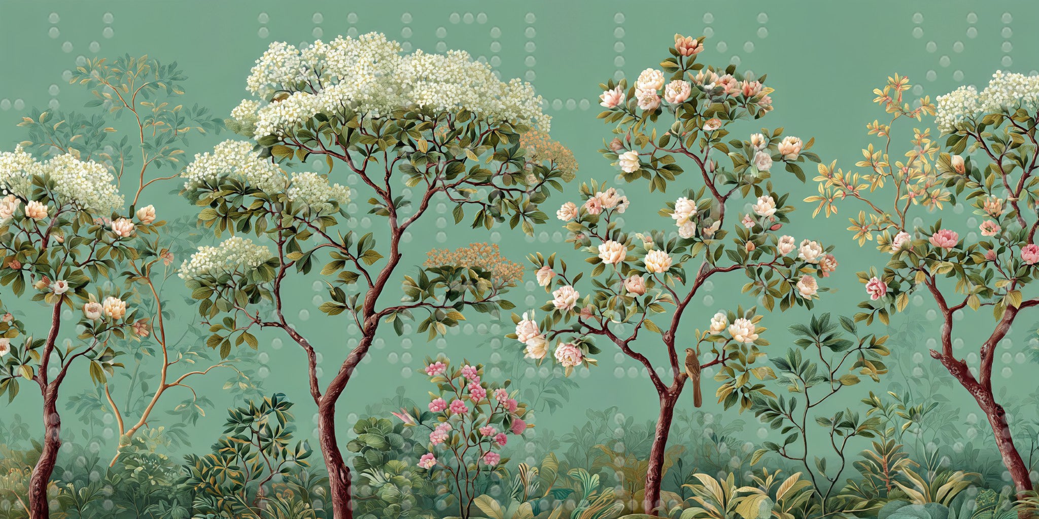 Gür Floral Bahçe Duvar kağıdı