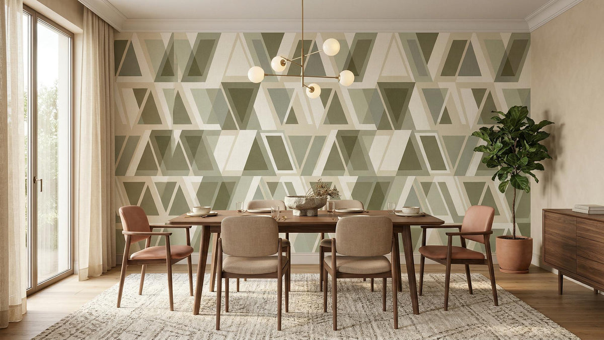 Modern Green wallpaper for Dining Room