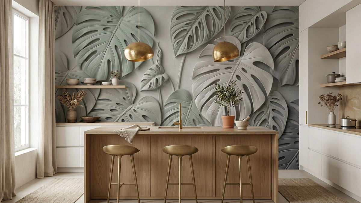 Modern Green wallpaper for Kitchen