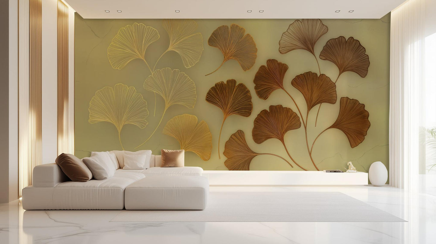 Modern Green wallpaper for Living Room
